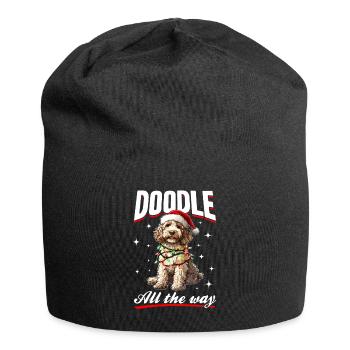 Goldendoodle Christmas Dog Breed Doodle - Jersey-Beanie - Schwarz - Vorne