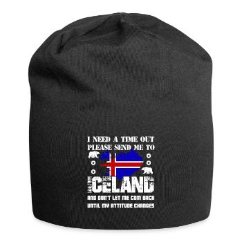 I Need A Time Out Please Send Me To Iceland - Jersey Beanie - black - Front