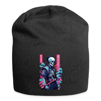 Oni squelette samouraï vaporwave esthétique japon style - Bonnet en jersey - noir - Devant