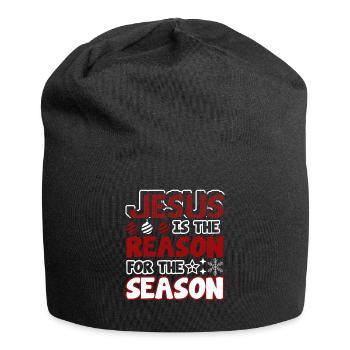 Christmas Jesus Is The Reason For The Season - Jersey Beanie - black - Front