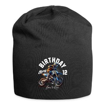 Motocross 12th Birthday - Jersey Beanie - black - Front