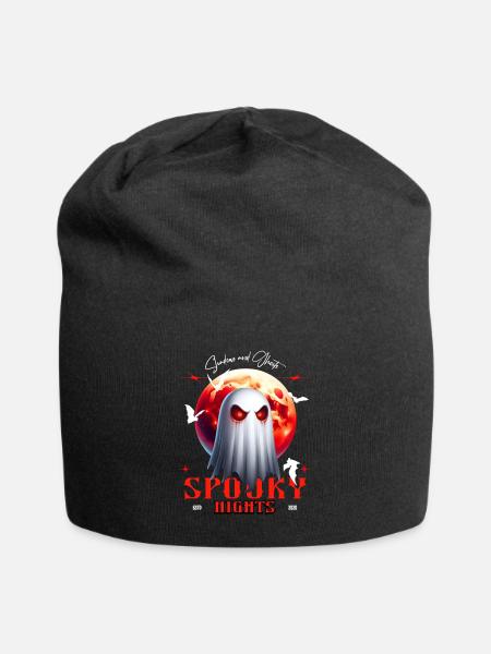 Spooky Nights Shadows and Ghosts - Jersey-Beanie - Schwarz