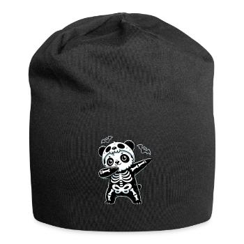 Fuchs Halloween Skelett Kinder Frauen Männer Fuchs - Jersey-Beanie - Schwarz - Vorne