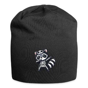 raton laveur Halloween squelette enfants femmes hommes - Bonnet en jersey - noir - Devant