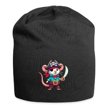 Rat Halloween Pirate Enfants Femmes Hommes Rat - Bonnet en jersey - noir - Devant