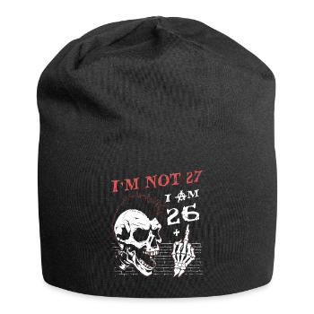 27e anniversaire squelette main - j’ai 26 ans plus moyen - Bonnet en jersey - noir - Devant