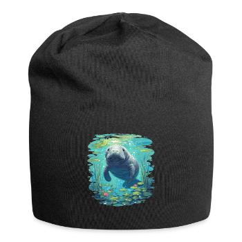 Lamantins Seekuh Lamantin - Bonnet en jersey - noir - Devant