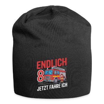 Finalement 8 Maintenant, je conduis les pompiers - Bonnet en jersey - noir - Devant