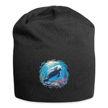 Lamantins Seekuh Lamantin - Bonnet en jersey - noir - Devant