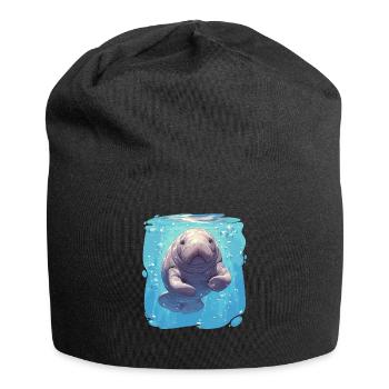Lamantins Seekuh Lamantin - Bonnet en jersey - noir - Devant