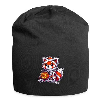 Red Panda Halloween Mummy Kids Women Men - Jersey Beanie - black - Front