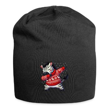Zebra Lover Weihnachten Xmas Zebra Ugly Christmas - Jersey Beanie - black - Front