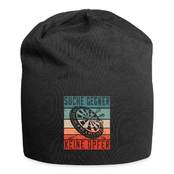 Dartscheibe - Suche Gegner, keine Opfer - Jersey-Beanie - Schwarz - Vorne