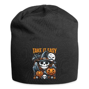 Halloween Kostüm Kinder TAKE IT EASY Lustiges - Jersey-Beanie - Schwarz - Vorne