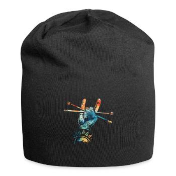 Drums Drums Drumstick Drummer Music Band Rock - Jersey Beanie - black - Front