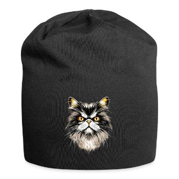 Perserkatze Perser Katze Persian Cat Süße Katzen - Jersey-Beanie - Schwarz - Vorne