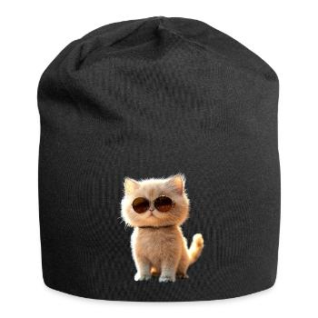 Perserkatze Perser Katze Persian Cat Süße Katzen - Jersey-Beanie - Schwarz - Vorne