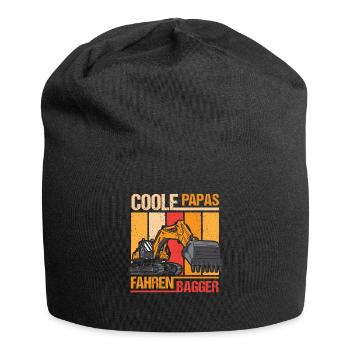 Herren Baggerfahrer Papa Bauarbeiter Baustelle - Jersey-Beanie - Schwarz - Vorne