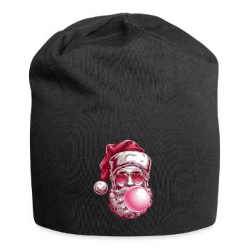 Cool Santa Claus with sunglasses - Jersey Beanie - black - Front