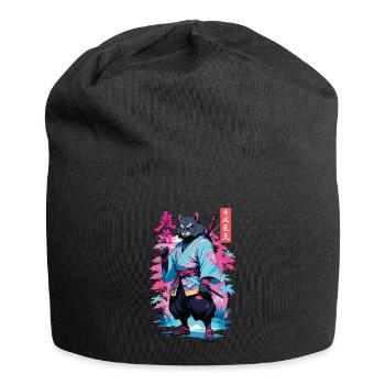 Tanuki Yokai Vaporwave Esthétique Art des samouraïs - Bonnet en jersey - noir - Devant