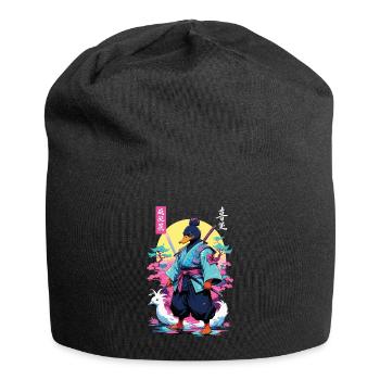 Samouraï Canard Esthétique Vaporwave Style Japon Art - Bonnet en jersey - noir - Devant