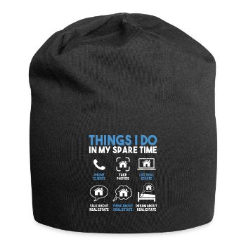 Real Estate Agent Real Estate Agent Gift - Jersey Beanie - black - Front