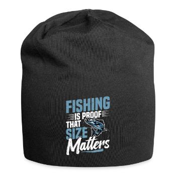 Fishing is proof that it depends on the size of the - Jersey Beanie - black - Front