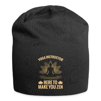 Yogalehrer: Hier, Um Dich Zum Zen Zu Bringen - Jersey-Beanie - Schwarz - Vorne