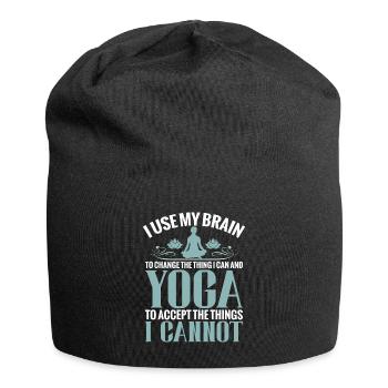 J’utilise mon cerveau pour changer les choses - Bonnet en jersey - noir - Devant