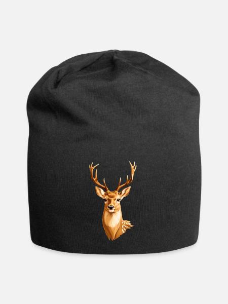 Cerf doré - Bonnet en jersey - noir