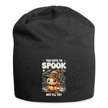 Too cute to scare but I'm trying Halloween - Jersey Beanie - black - Front