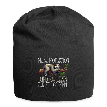 Ma motivation et moi vivons actuellement séparément - Bonnet en jersey - noir - Devant