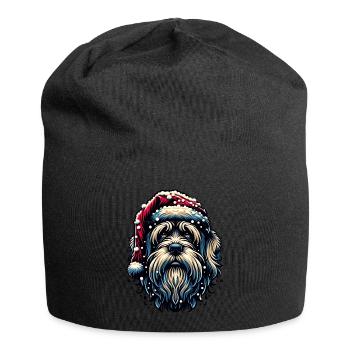Père Noël Chien Noël Hommes et femmes - Bonnet en jersey - noir - Devant