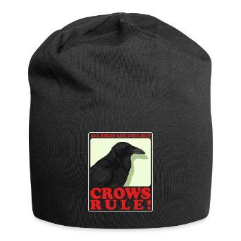 Corbeaux Corbeaux Oiseaux Cadeau - Bonnet en jersey - noir - Devant