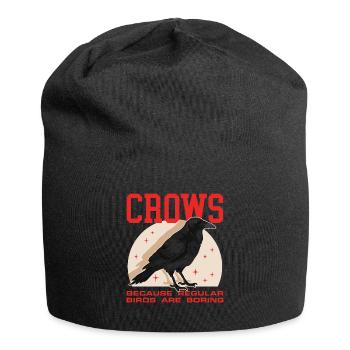 Crows Birds Ravens Gifts - Jersey Beanie - black - Front