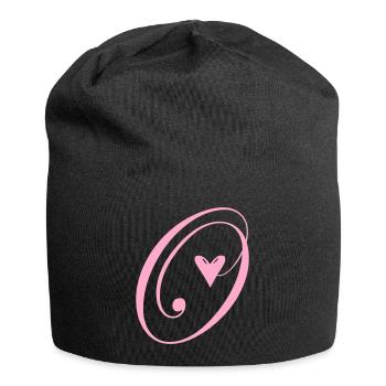 Monogram O Heart Vine - Jersey Beanie - black - Front