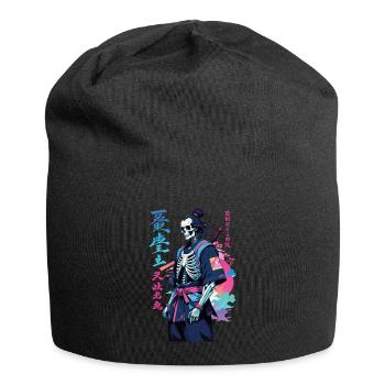 Oni Skeleton Samurai Vaporwave Esthétique - Bonnet en jersey - noir - Devant