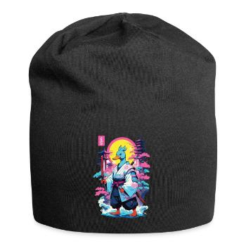 Samouraï Canard Esthétique Vaporwave Style Japon Art - Bonnet en jersey - noir - Devant