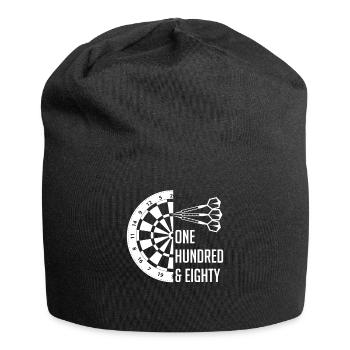 Dart Geschenk Dartboard Dartspieler Bullseye - Jersey-Beanie - Schwarz - Vorne