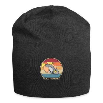 Gold Panning Prospecting Placer Mining Miner Gold - Jersey Beanie - charcoal grey - Front