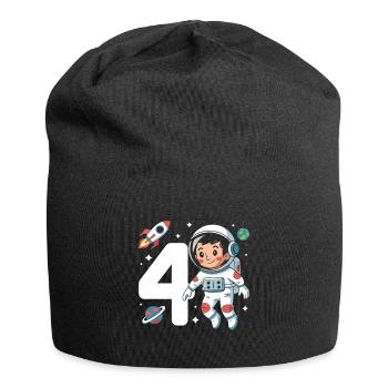 4e anniversaire astronaute aventure spatiale pour les garçons - Bonnet en jersey - noir - Devant