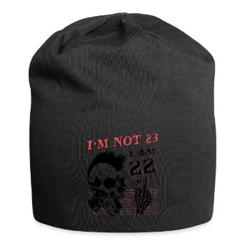 I Am 22 Plus Middle Finger - 23rd Birthday - Jersey Beanie - black - Front