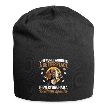 A better place for dogs if everyone has a - Jersey Beanie - black - Front