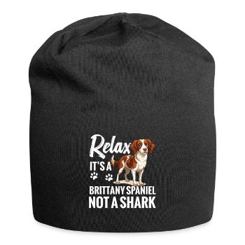Dog relax, It's A Brittany Spaniel, Not A Shark - Jersey Beanie - black - Front