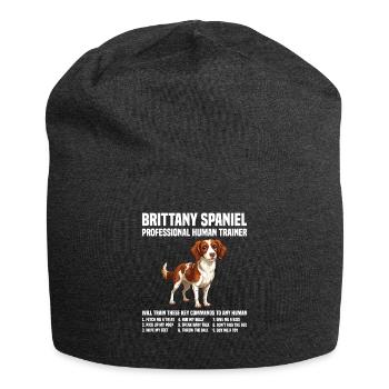 Chien Brittany Spaniel Dresseur Humain Professionnel - Bonnet en jersey - charbon - Devant