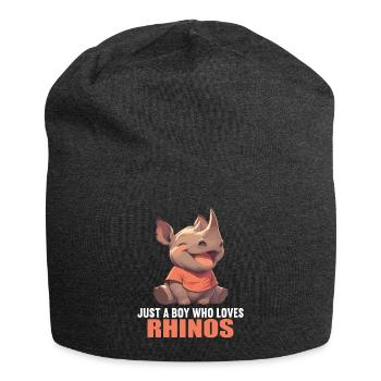 Rhino Nashörner Nashorn - Jersey-Beanie - Anthrazit - Vorne