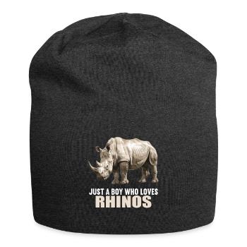 Rhino Nashörner Nashorn - Jersey-Beanie - Anthrazit - Vorne