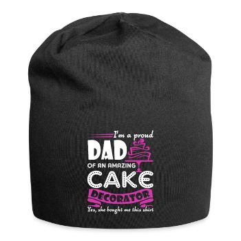 Cake Decorator Cake Decorator Dad - Jersey Beanie - black - Front