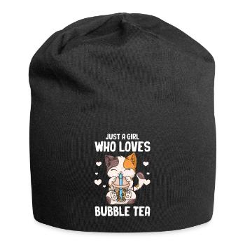 Bubble Tea Boba BubbleTea Kawaii Japan Tea Kpop - Jersey Beanie - black - Front