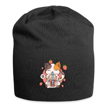 Bubble Tea Boba BubbleTea Kawaii Japan Tea Kpop - Jersey Beanie - black - Front